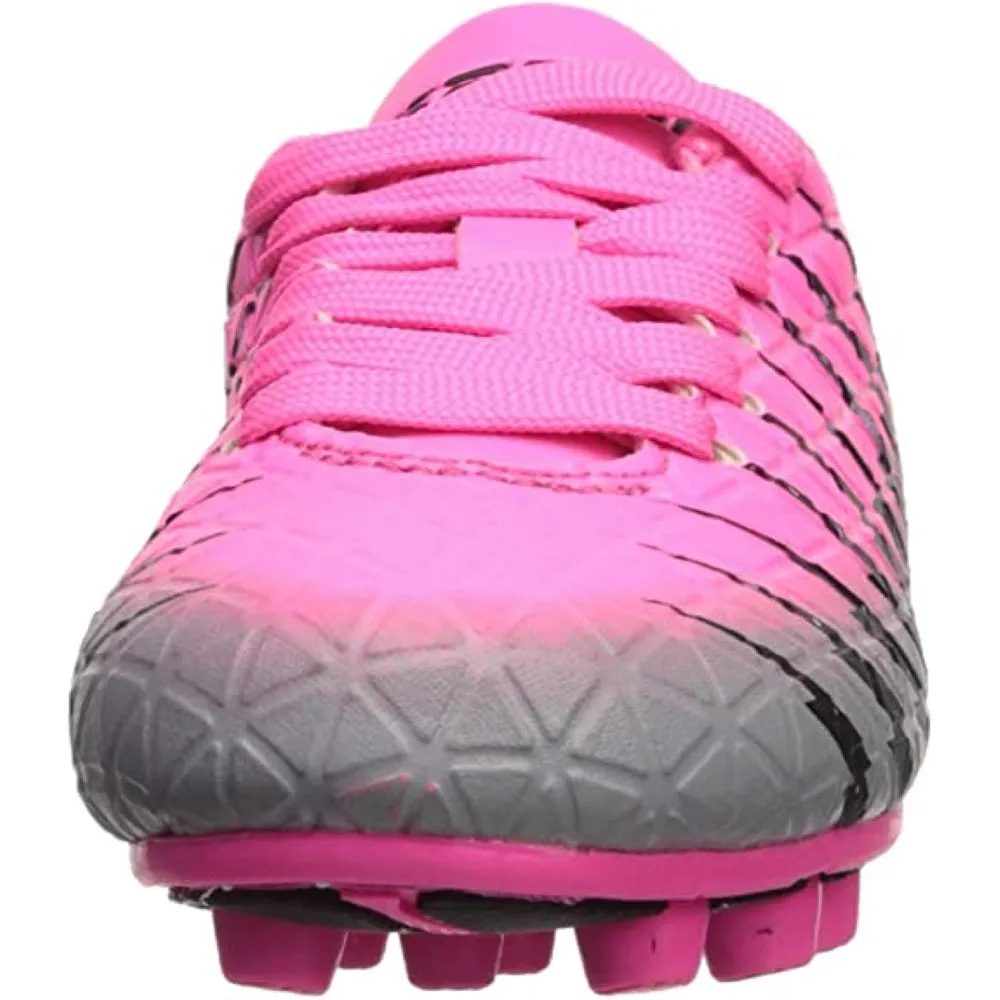 Bolt Firm Ground Soccer Shoes-Pink/Black/Silver