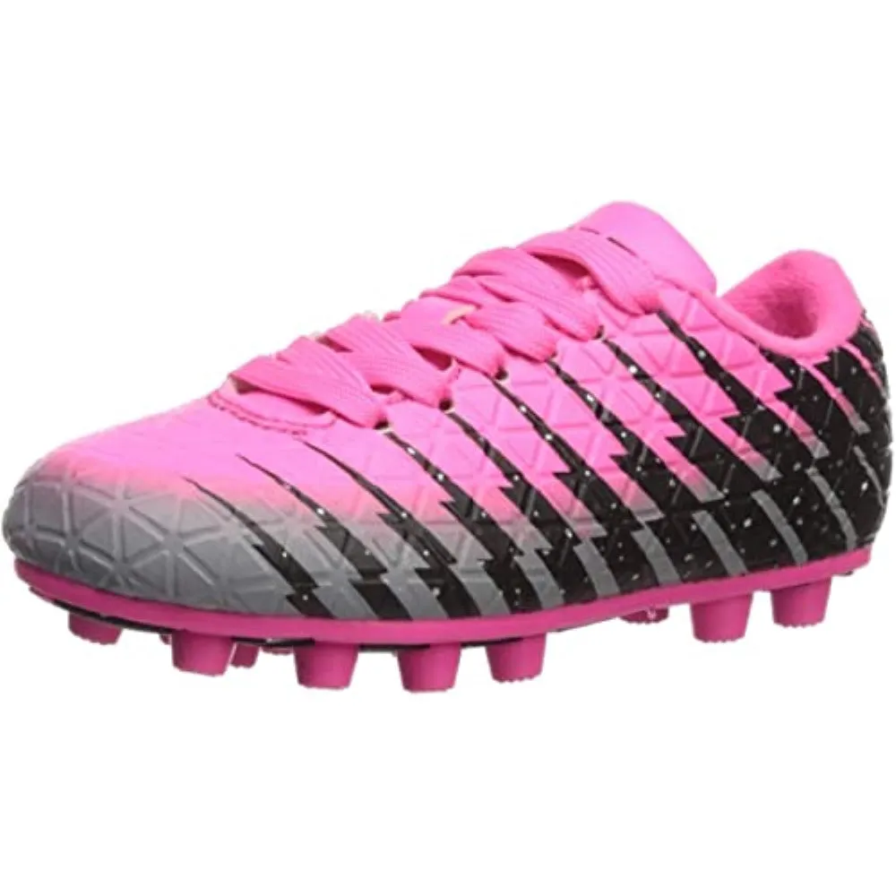 Bolt Firm Ground Soccer Shoes-Pink/Black/Silver