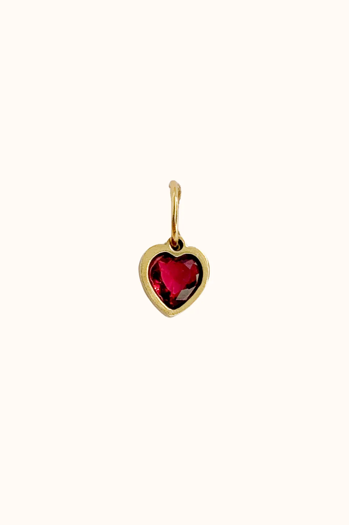 Cubic Heart Charm (Stainless Steel)