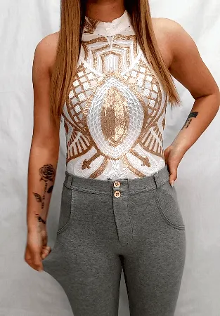 High waist Butt lifting Shaping pants - Grey