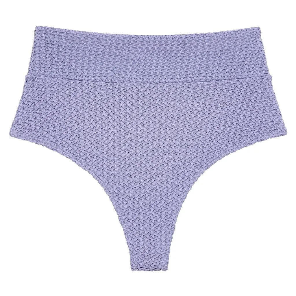 Lavender Crochet Added Coverage High Rise Bikini Bottom