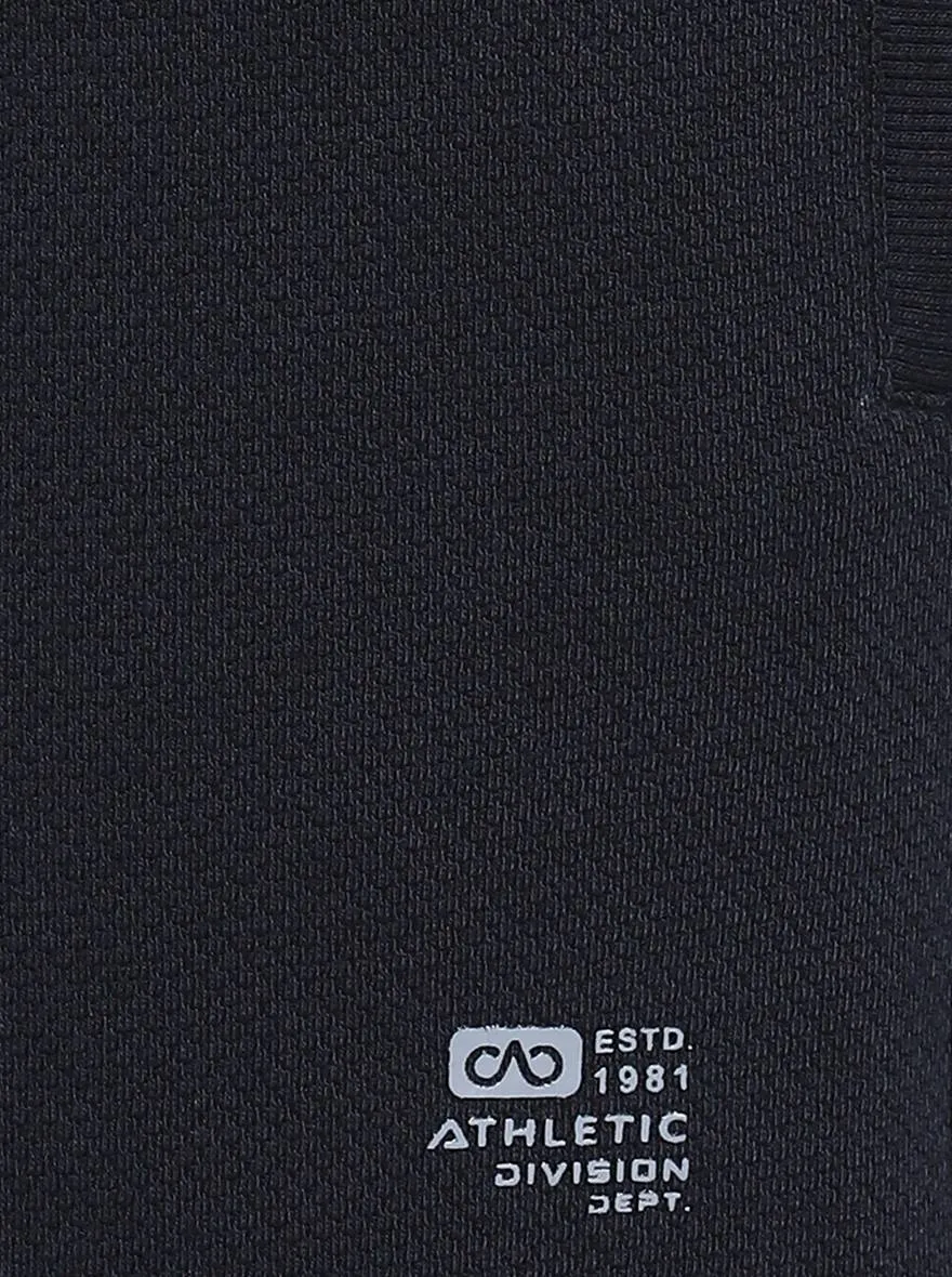 Navy Blue Solid Regular Fit Track Pant | JadeBlue