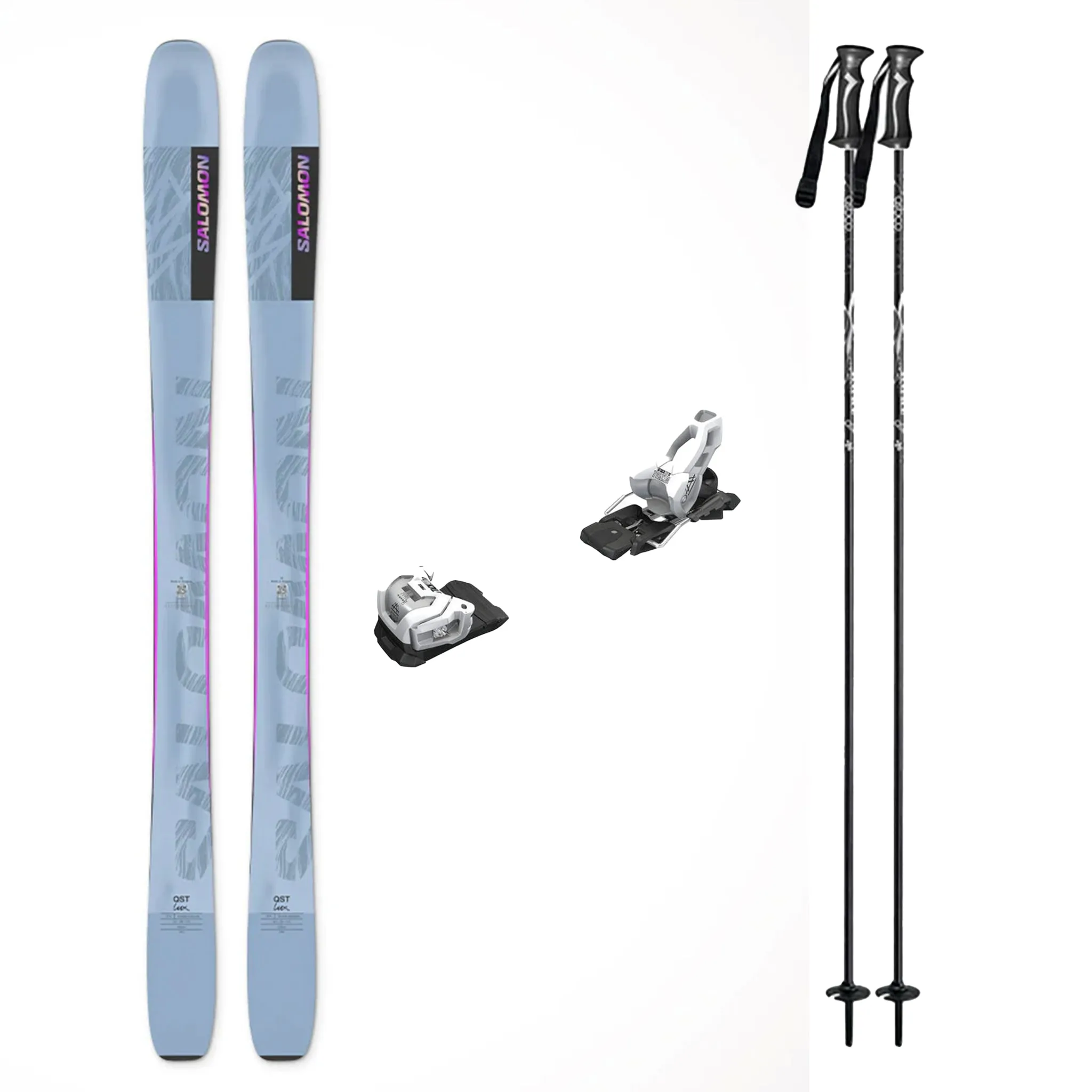 Salomon QST Lux 92 Skis 2025 with Tyrolia Attack 11 Bindings Womens Ski Package