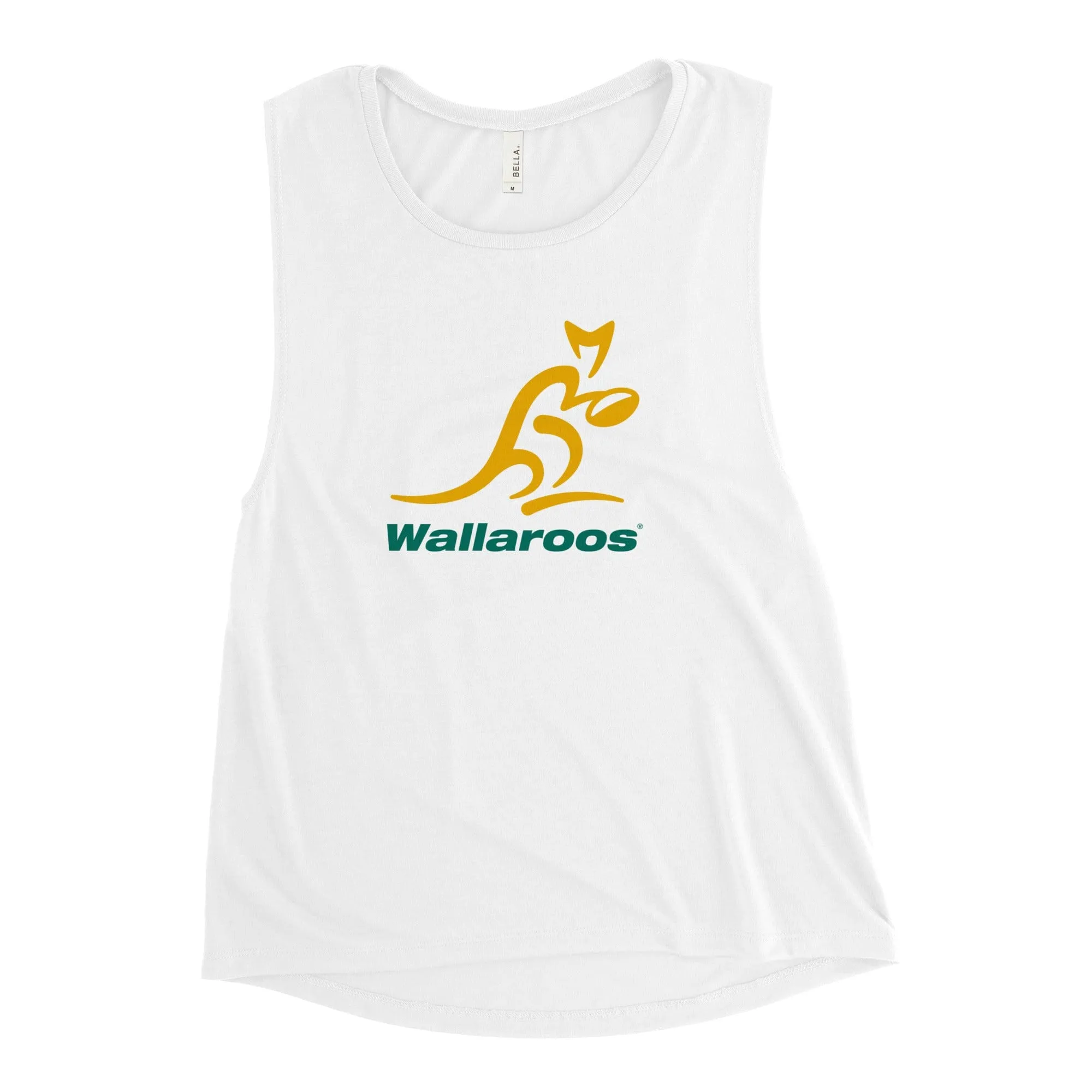 Women's Wallaroos White Muscle Tank